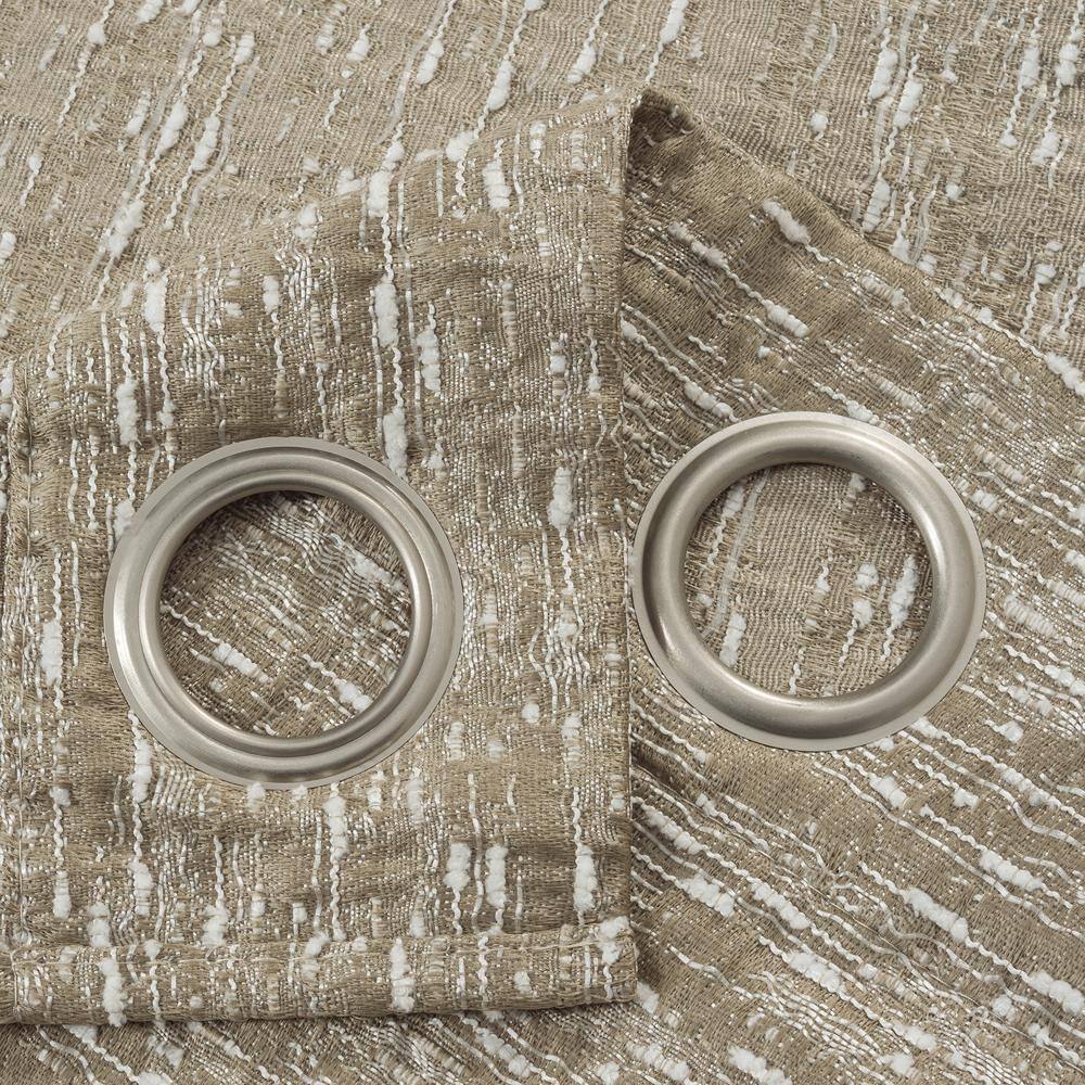 Angle. RT Designers Collection - RT Designers Collection Roman Jacquard Premium & Stylish Grommet Panel Pair 38" x 84" Taupe - Taupe.