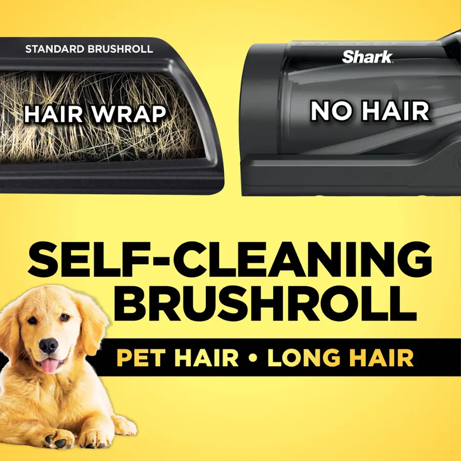 Standard Brushroll: Hair Wrap No Hair Self-Cleaning Brushroll: Pet Hair Long Hair
