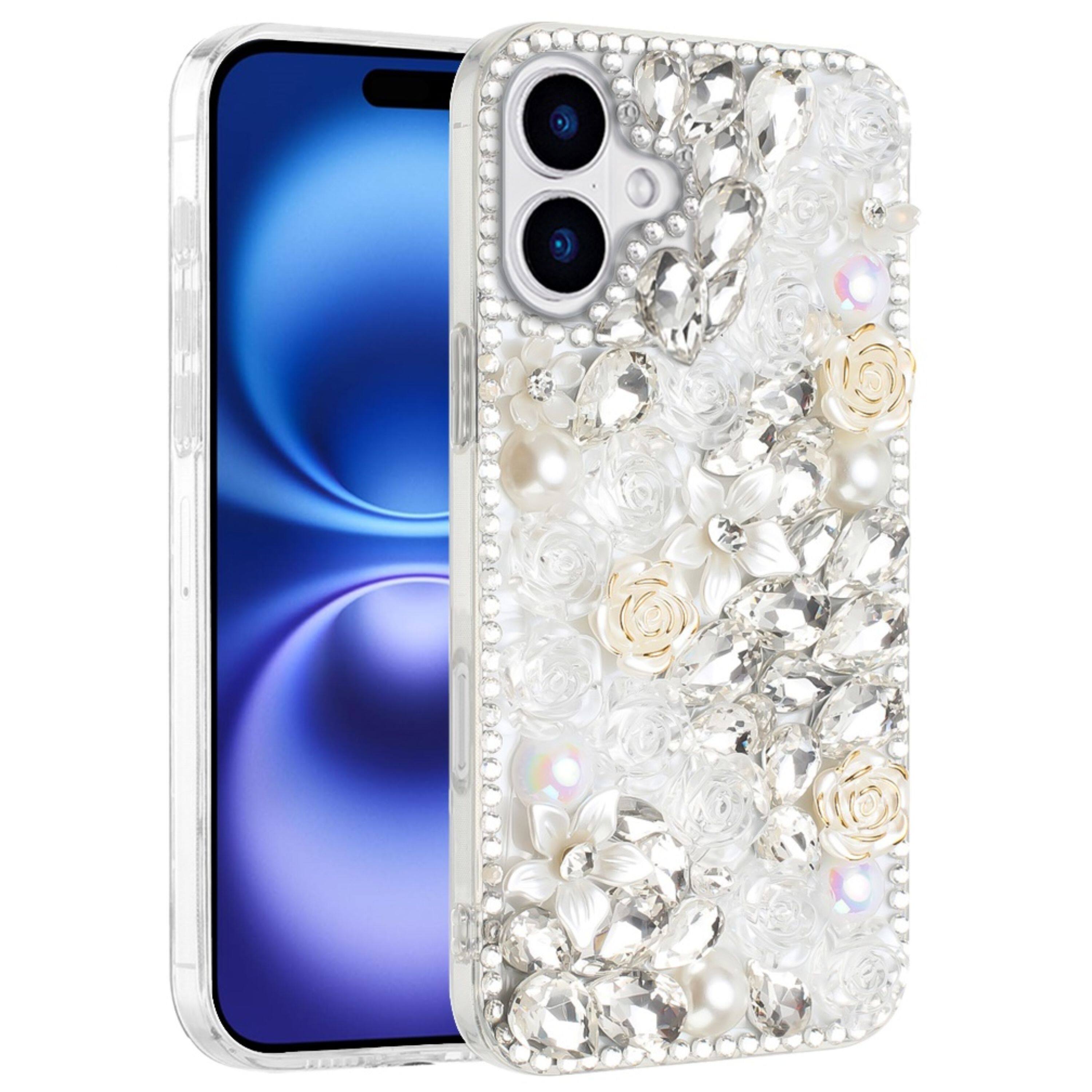 Left. Kitcheniva - Full Jewel with 3D Roses Bling Phone Cover Plus ...