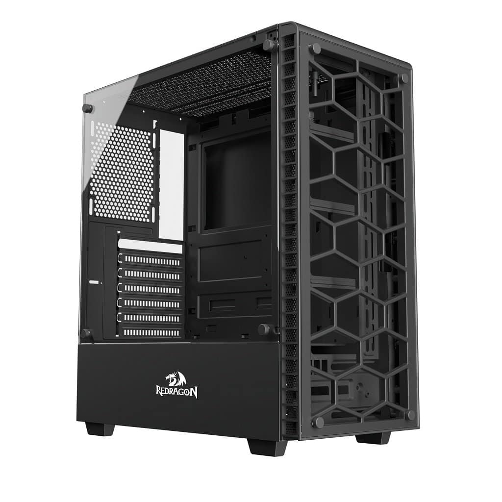 REDRAGON - FIREFLIGHT GC-624 ATX Side Tempered Glass Gaming PC Case - Black