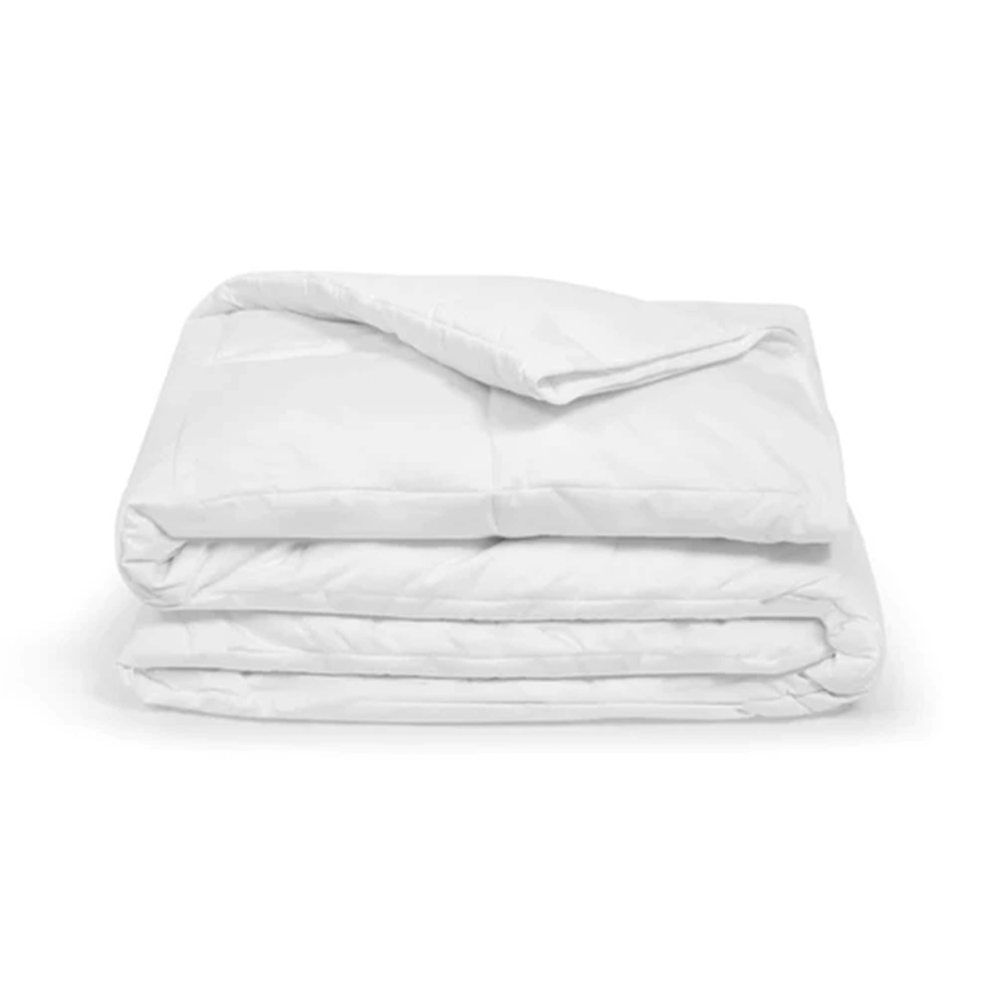 Sleepgram - Queen Sized Pre Shrunk Lightweight Embroidered Cotton Comforter - White
