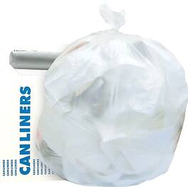 Heritage Bag - 4 Gallon Industrial Trash Bag, 17" x 18", High Density, 6 Mic, 40 Rolls - Natural