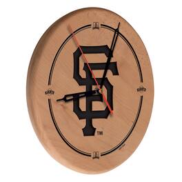 Holland Bar Stool Co. - San Francisco Giants 13" Engraved Solid Wood Clock - Multicolor