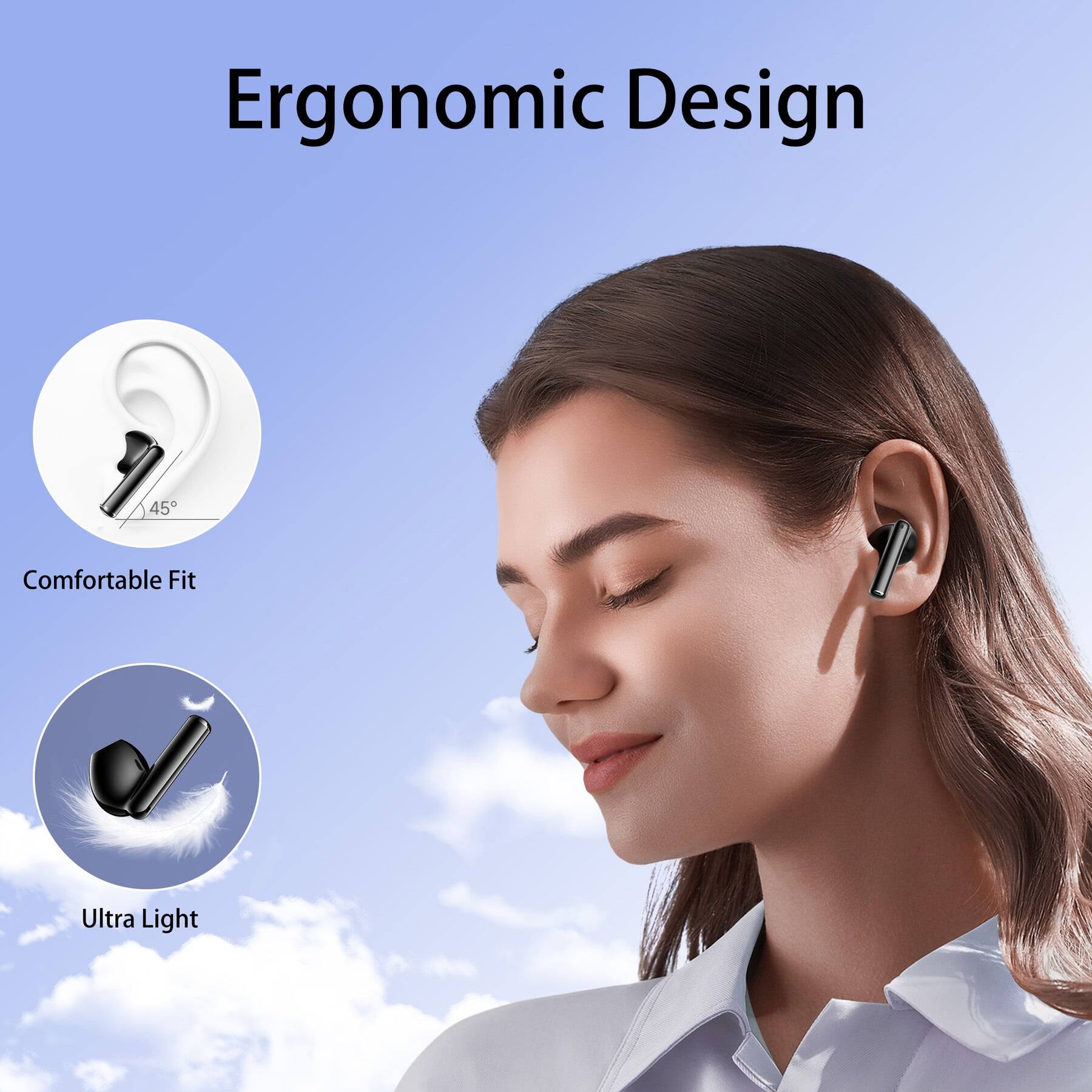 Ergonomic Design  
45°  
Comfortable Fit  
Ultra Light