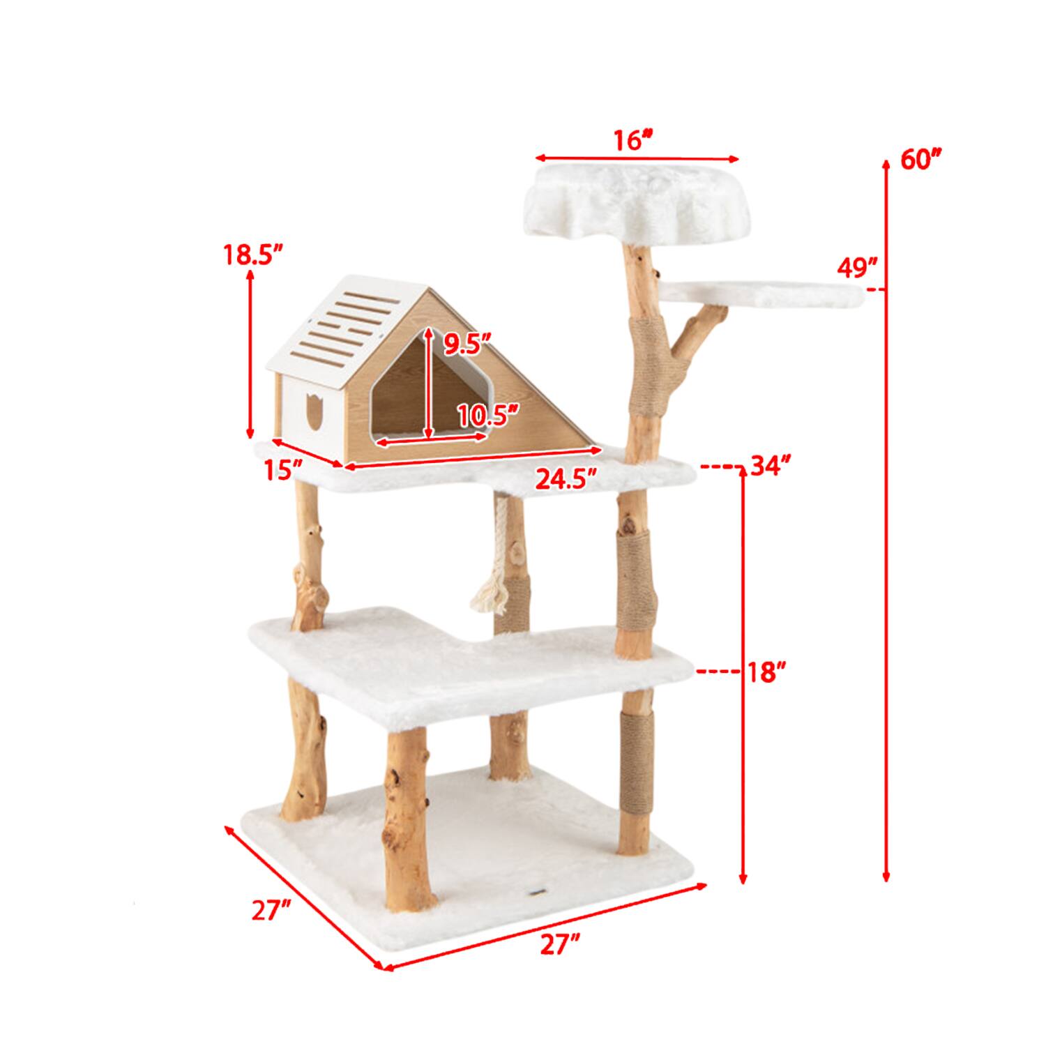 16" 60" 18.5" 49" 9.5" 10.5" 15" 24.5" 34" 18" 27" 27"