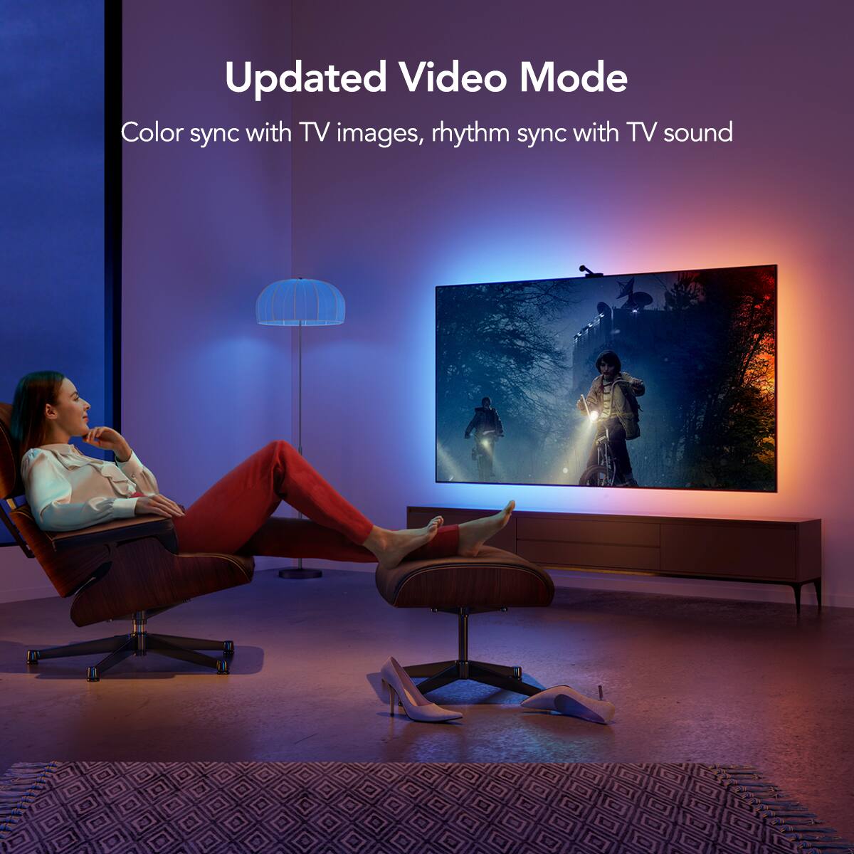 Updated Video Mode

Color sync with TV images, rhythm sync with TV sound