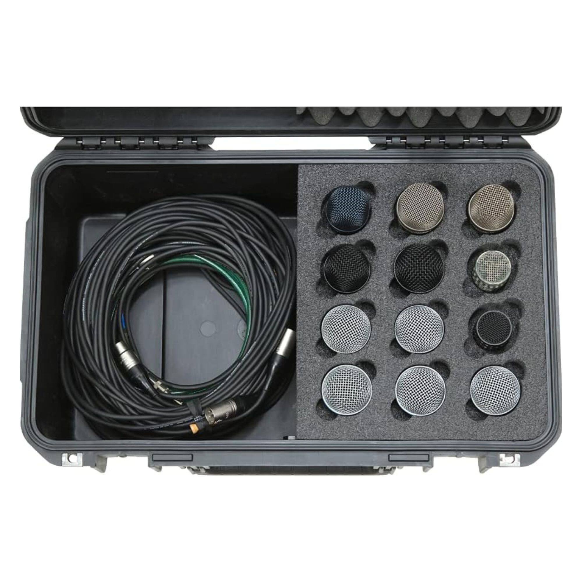 Alt View 8. SKB - iSeries Waterproof Hardshell Microphone Case for 12 Mics 3i-2011-MC12.