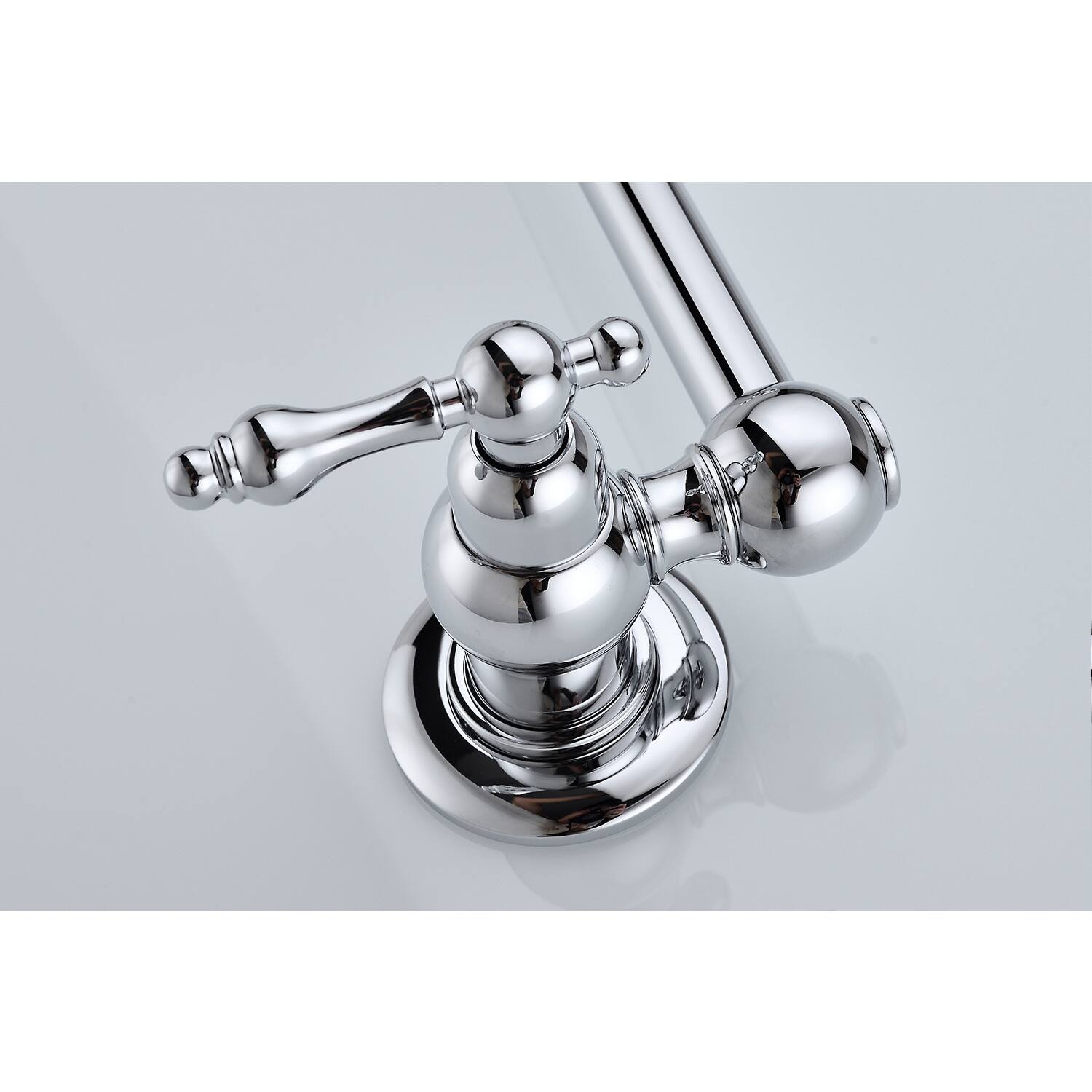 Alt View 4. Siljoy - Wall Mount Folding Kitchen Pot Filler Faucet - Chrome.