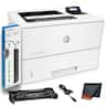 HP - LaserJet Pro M501dn Monochrome Laser Printer with Built-in Ethernet w/ Power Strip Surge Protector and Cleaning Cloth