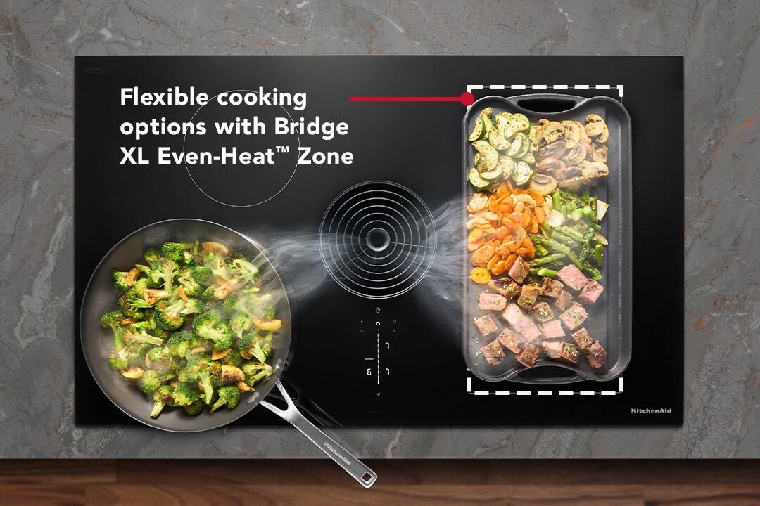 Flexible cooking options with Bridge™ XL Even-Heat™ Zone