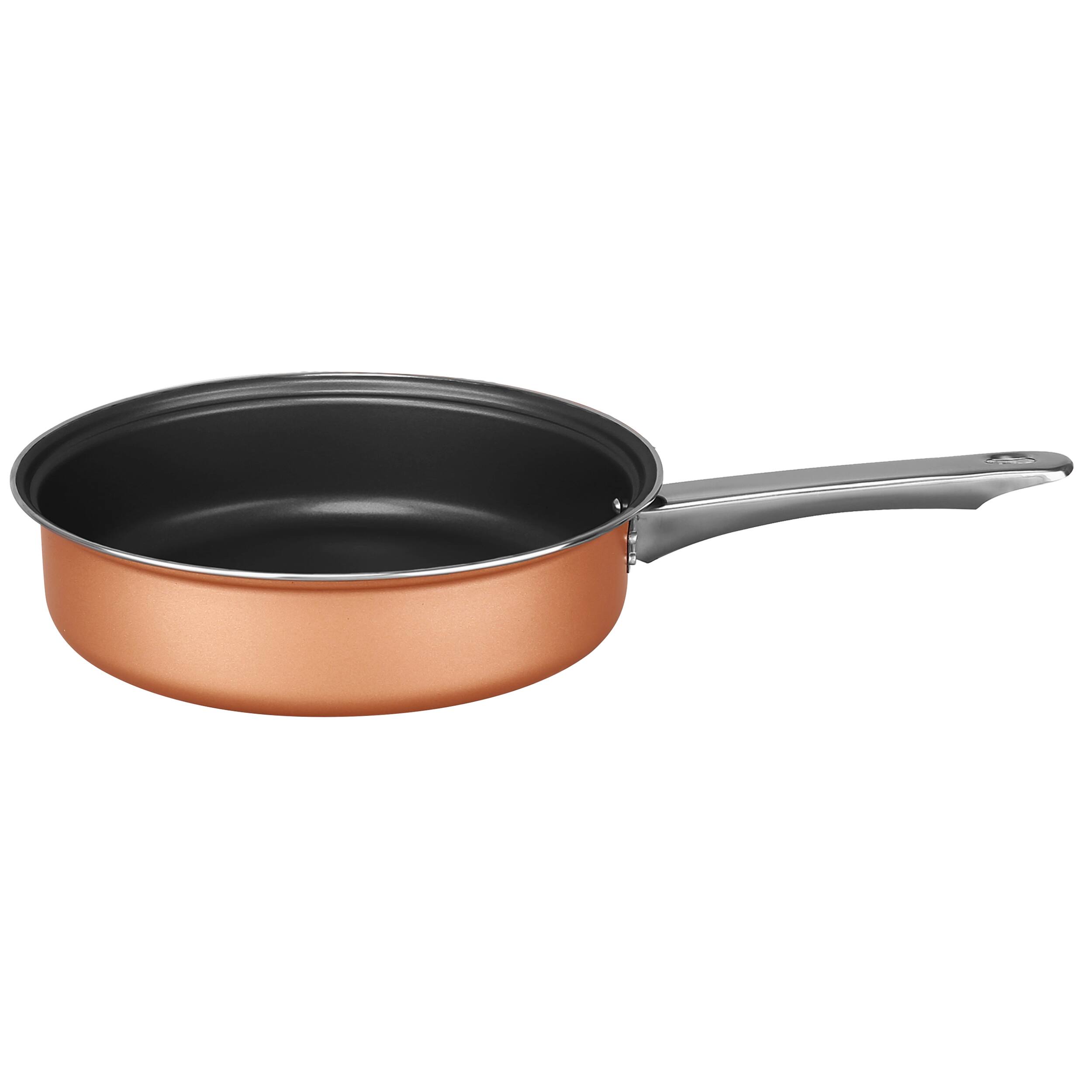 Alt View 4. Brentwood - Brentwood 9 Piece Aluminum Non Stick Cookware Set in Copper - Copper.