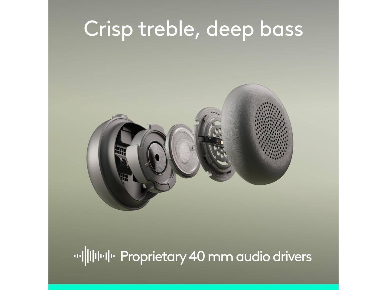 Crisp treble, deep bass

Proprietary 40 mm audio drivers