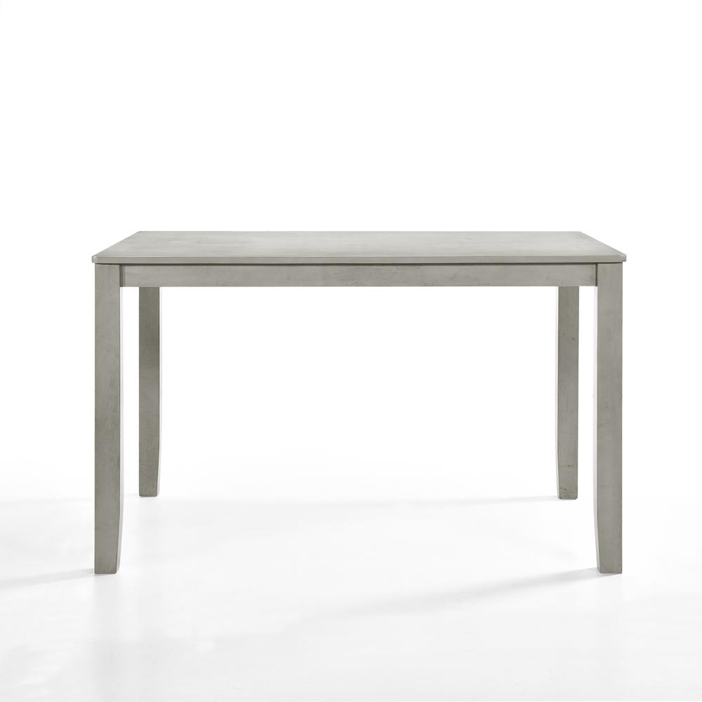 Angle. New Classic Furniture - Furniture Pascal 59" Wood Rectangle Counter Table in Driftwood - Driftwood.