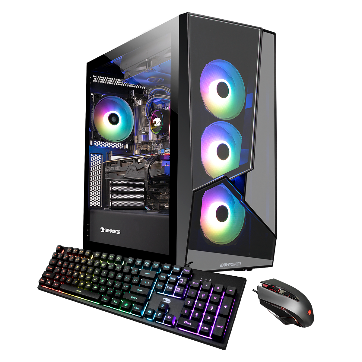 Front. iBUYPOWER - Gaming Desktop - SlateMR292i - Intel i9-11900KF - 16GB 3200 DDR4 Memory - NVIDIA RTX 3060Ti - 1TB NVMe SSD - Black.
