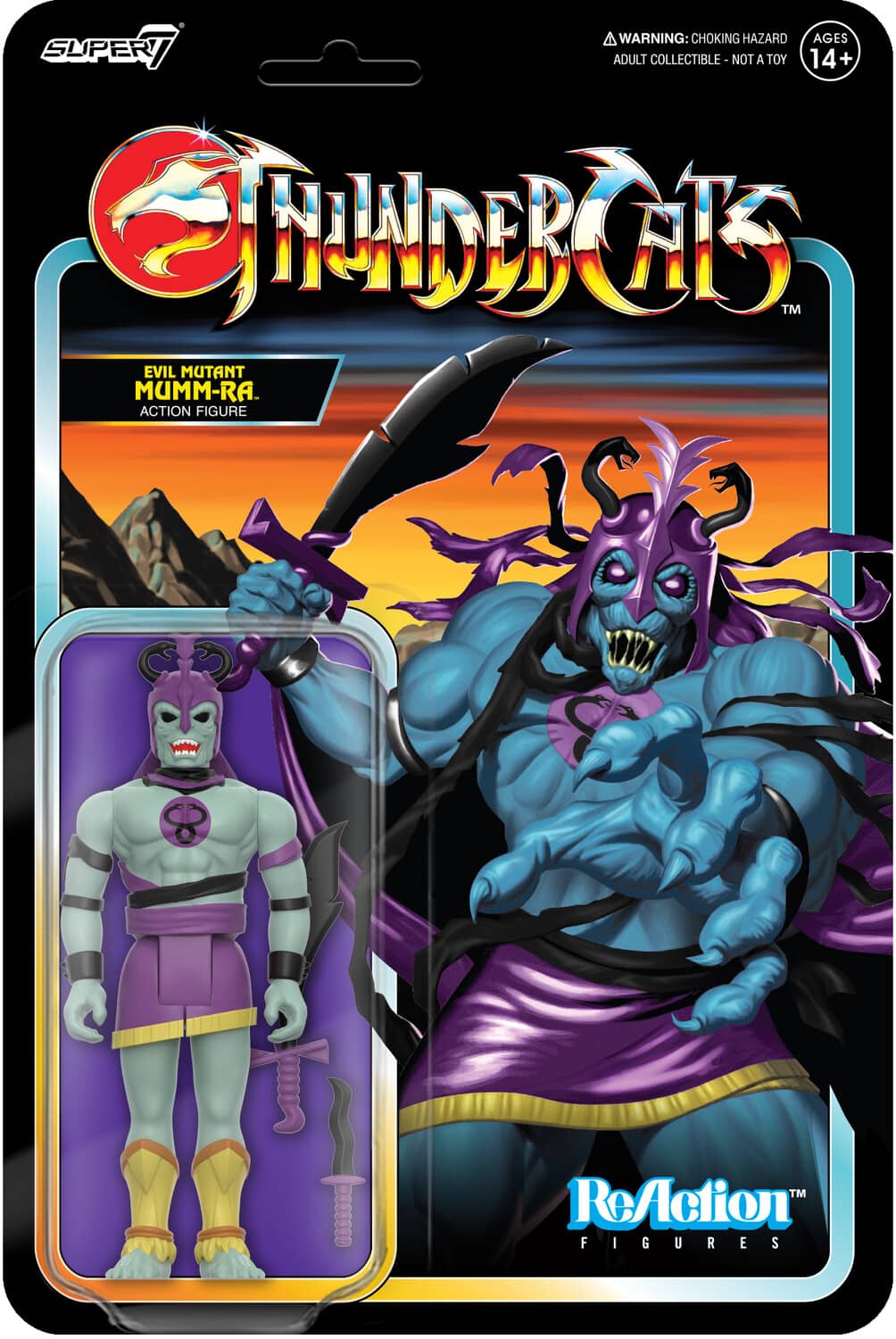 Super7 - Thundercats - Reaction Figures Wv6 - Mumm-Ra (Evil Mutant) - COLLECTABLES - Multicolor