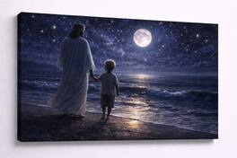 FC Design - Large Canvas 24x36" Frameless Midnight Faith Reflection Art Painting Home Wall Décor - MultiColor