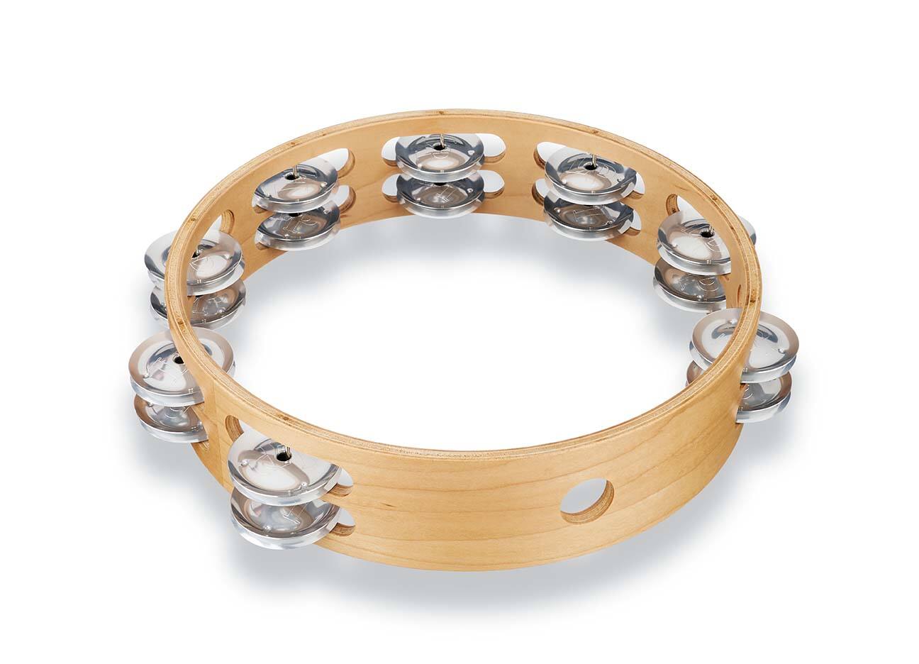 Angle. Latin Percussion - Pro 10 Double Row Tambourine-Alum..