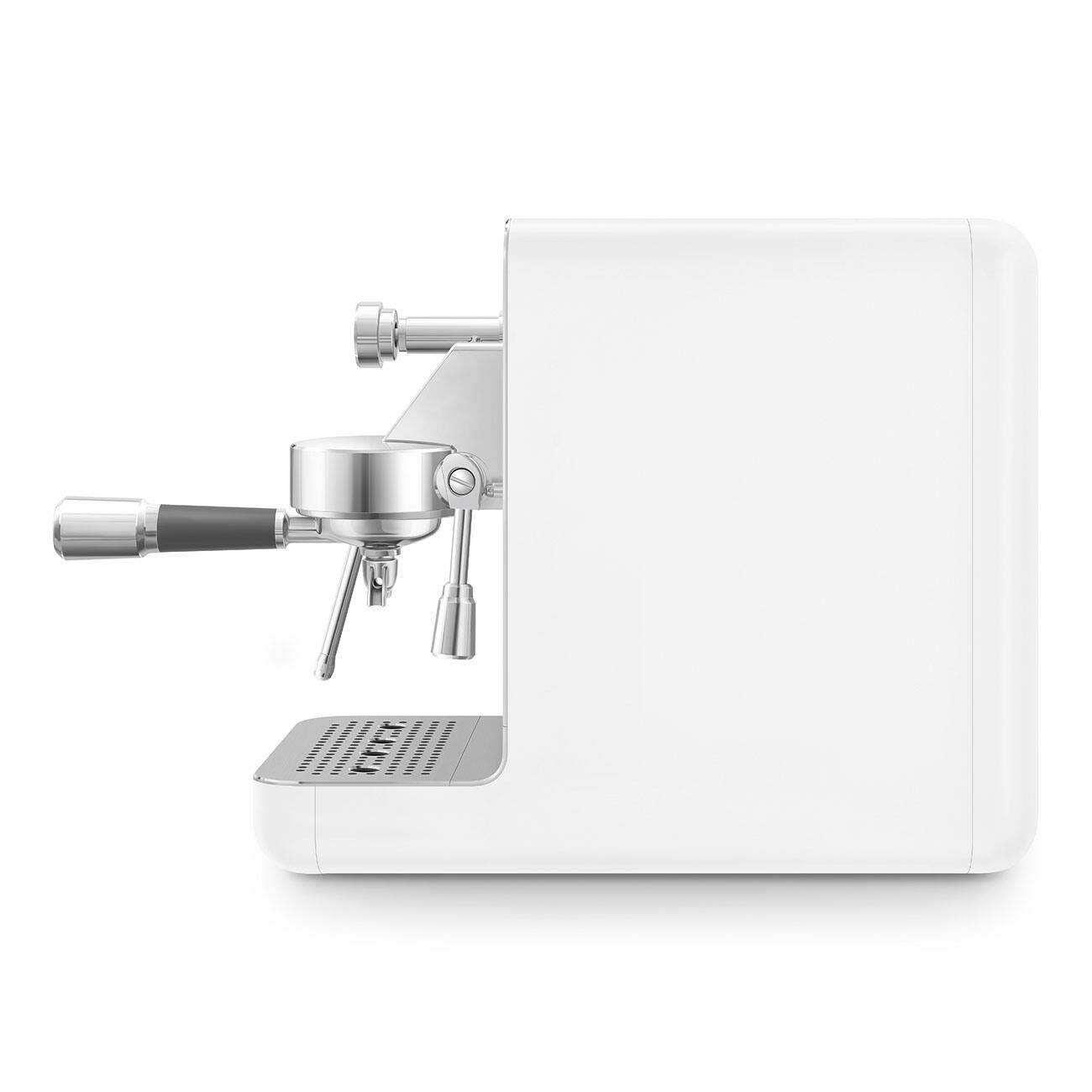 Left. SMEG - Semi-Pro Espresso Machine - Matte White.