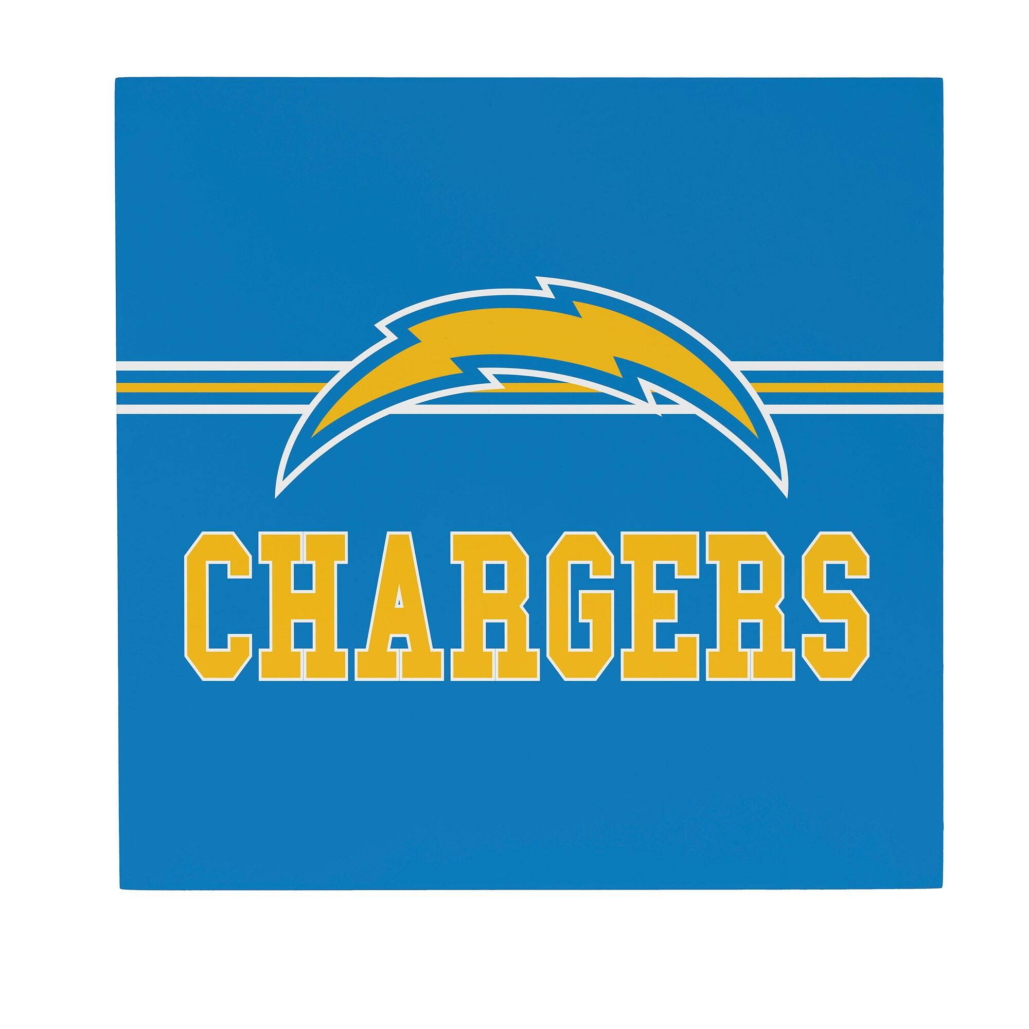 Los Angeles Chargers 12" x 12" Wood Wall Sign