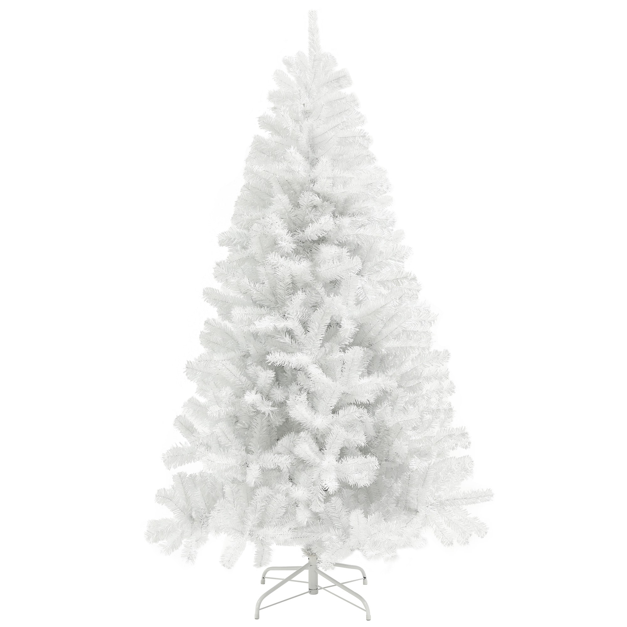 Homcom - Unlit Artificial Christmas Tree, Holiday Decor with 2132 Branch Tips - White