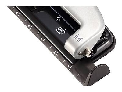 Alt View 3. Bostitch - Bostitch EZ Squeeze 3-Hole Punch, 12 Sheet Capacity, Silver/Black (2101) - Silver/Black.