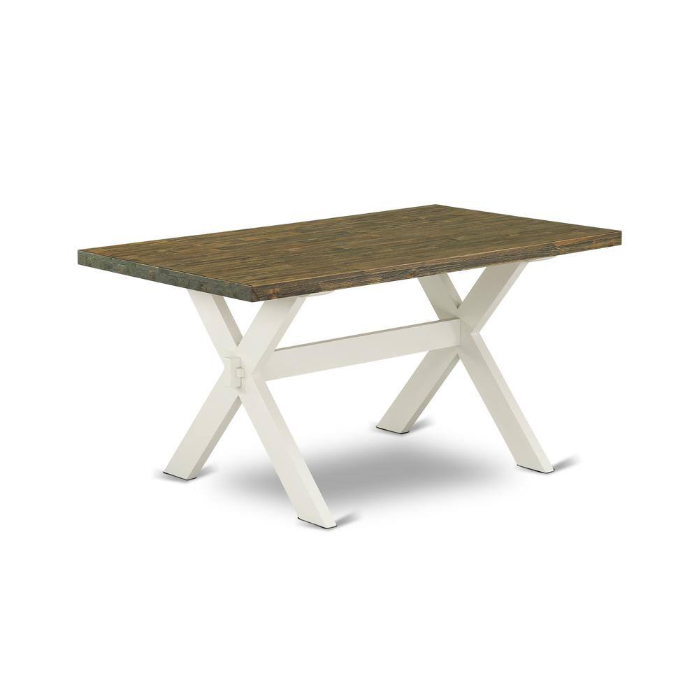 Angle. East West Furniture - East West Furniture X076EN206-6 6-Piece Amazing an Outstanding Distressed Jacobean dining table Top and Distressed - Multi-Color.