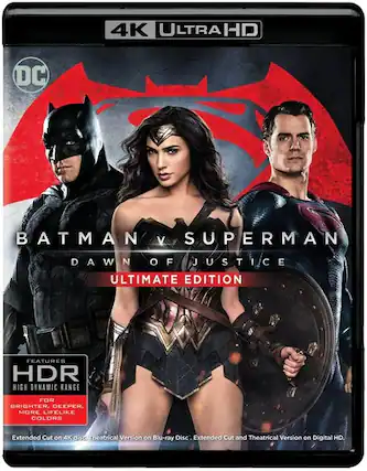 Front. Batman V Superman: Dawn of Justice - 4K Blu-Ray.