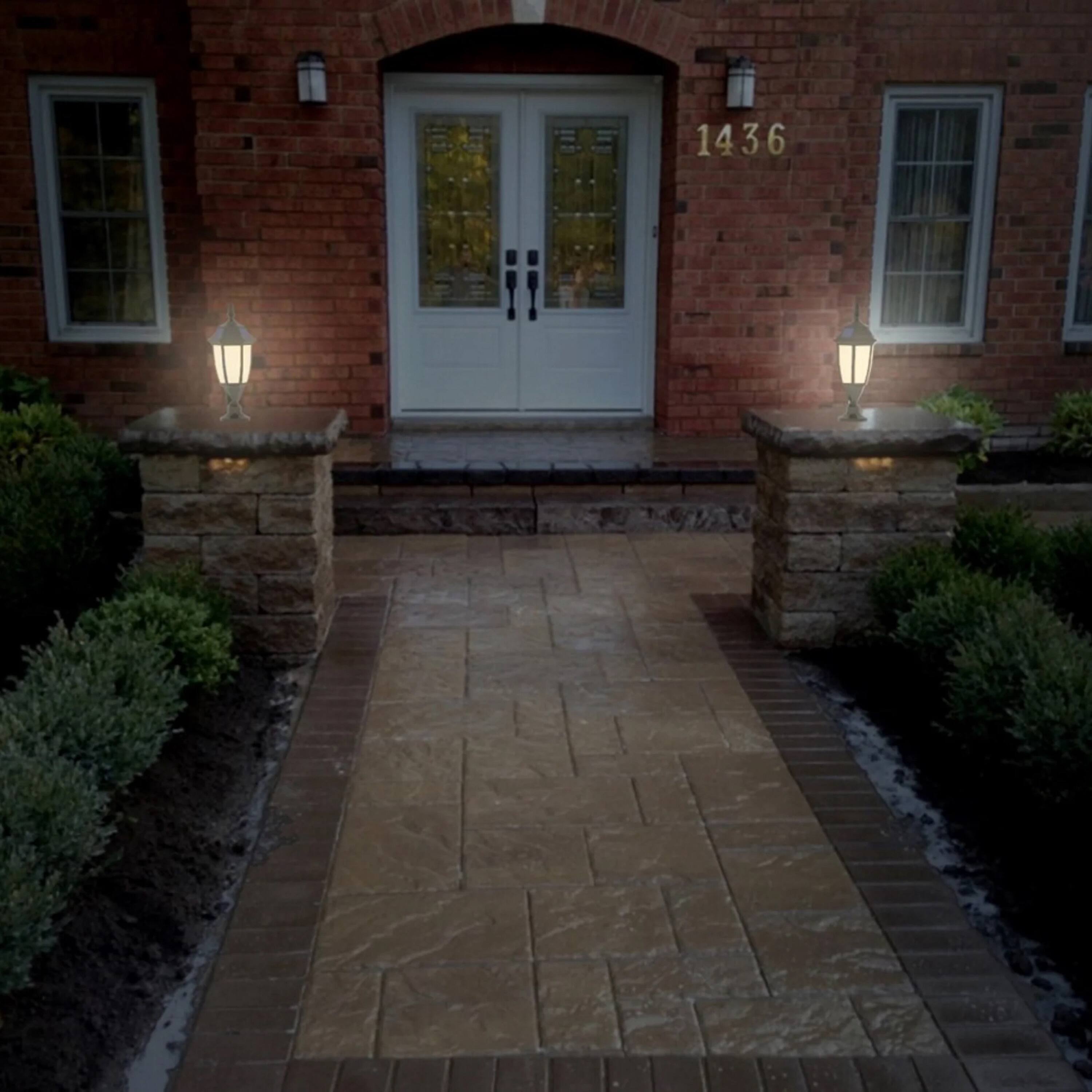 Alt View 4. Techko Maid - Solar Classic Wall Light with Wall Mount (Dual Lighting Modes) - Black.