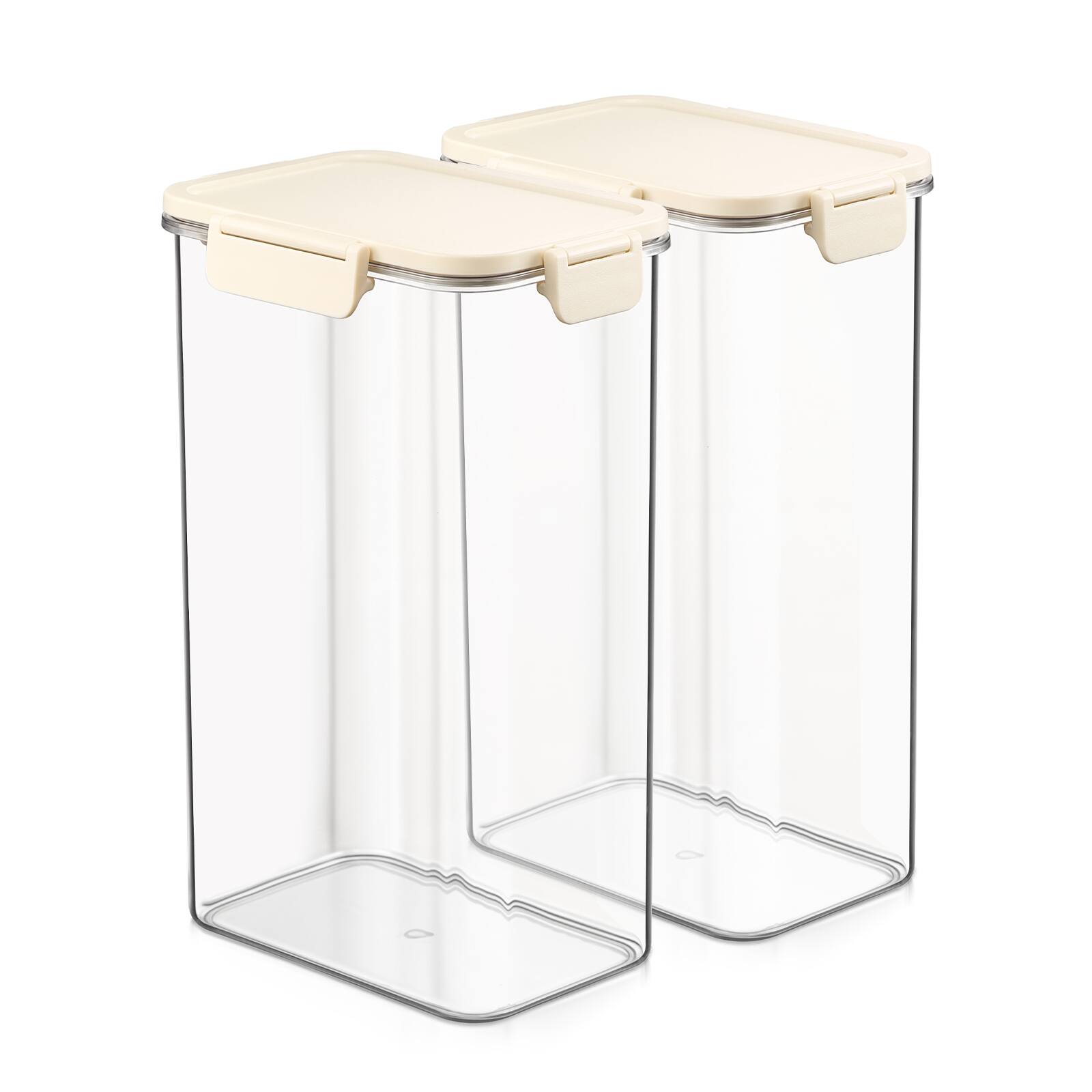 Angle. Sorbus - Sorbus 2 Pack Airtight Food Storage Container- Clear Stackable Pantry Canister with Secure Lid for Rice, Cereal, Flour - Clear.