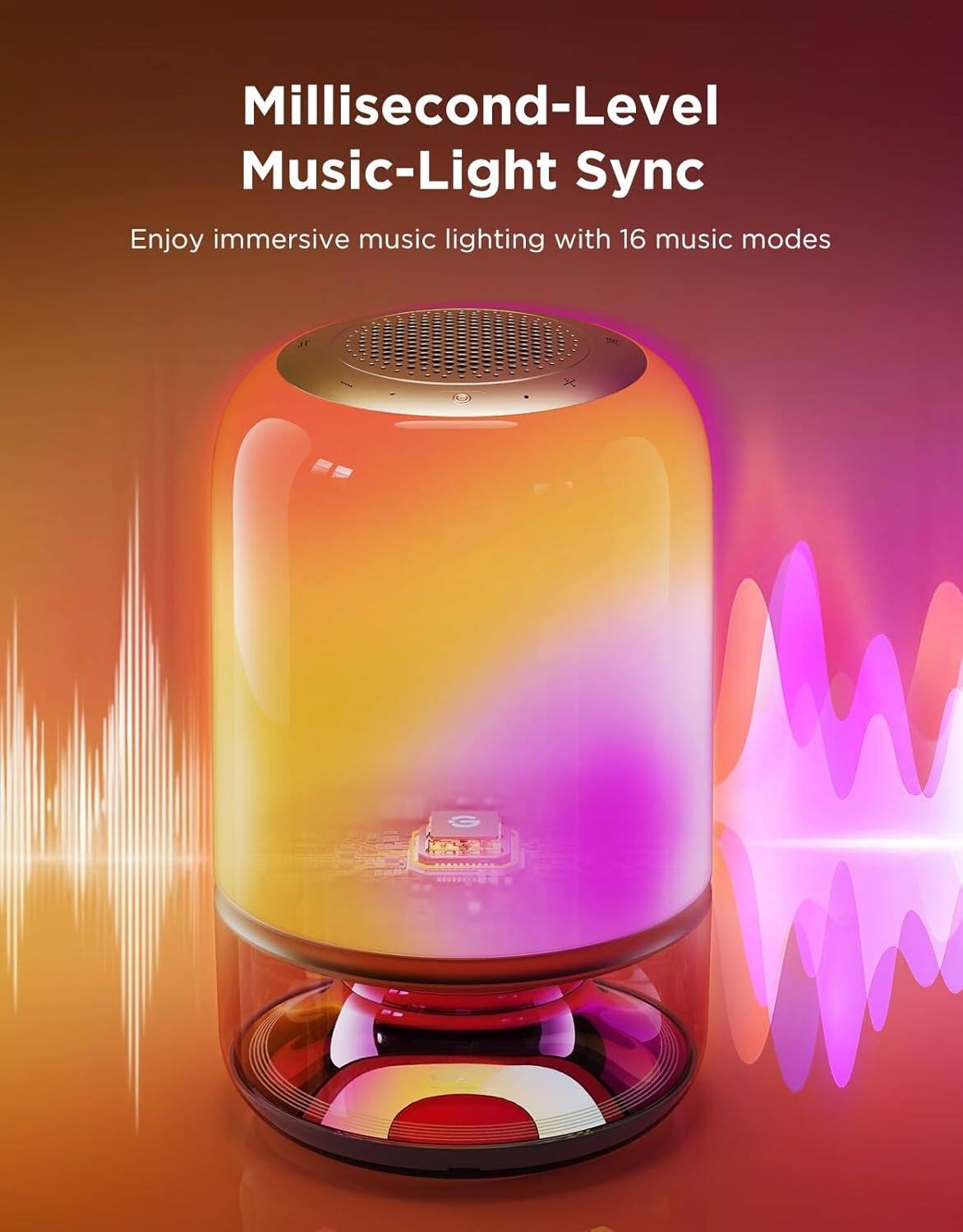 Millisecond-Level Music-Light Sync

Enjoy immersive music lighting with 16 music modes