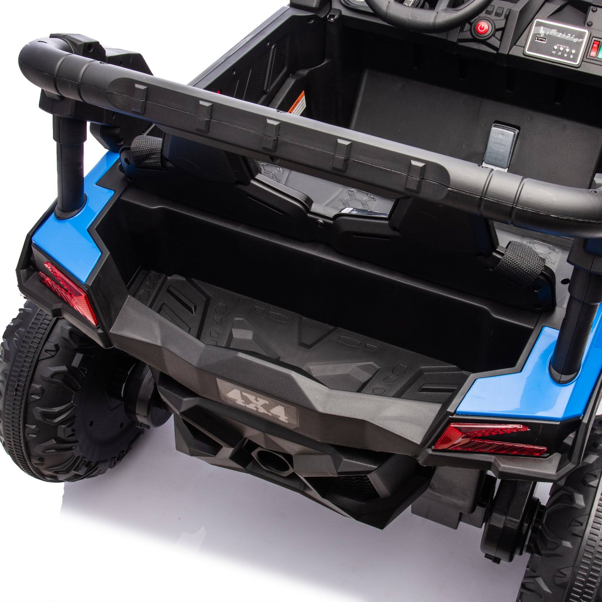 Alt View 1. Boyel Living - 3+ Blue 24V TwoSeater Kids Ride On UTV with Parents Remote Control Twin 80W Motors - blue.