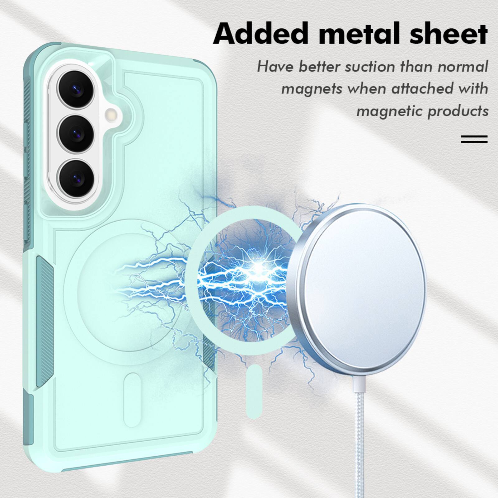 Added metal sheet  
Have better suction than normal magnets when attached with magnetic products