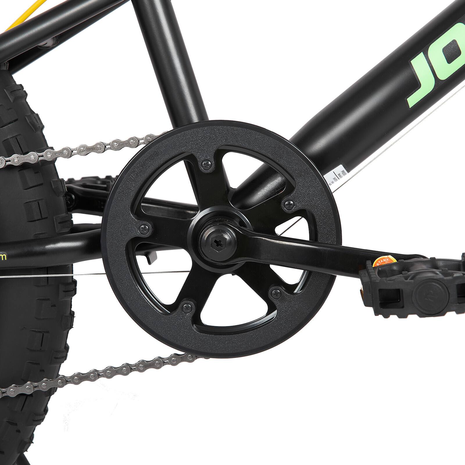 Alt View 5. JOYSTAR - JOYSTAR 20 Inch Mountain Bike for Kids Ages 7-13, 7 Speed Disc Brakes MTB, Fat Tire Kids Bicycles for Boys Girls, Black - Black.