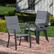 Alt View 22. Hanover - Naples 7-Piece Outdoor Dining Set with 6 Padded Sling Chairs and Expandable Dining Table - Gray/Gray.