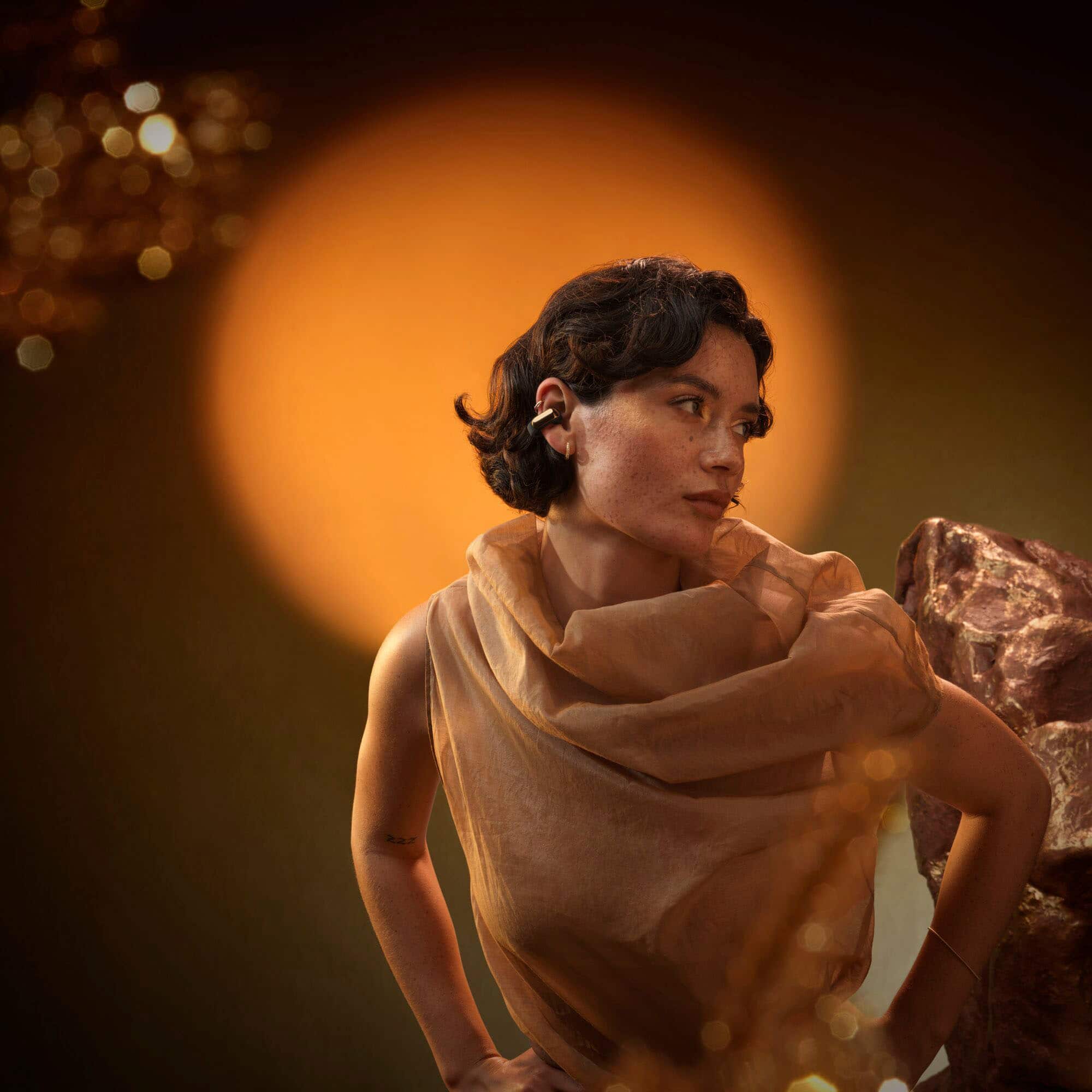 Alt View 8. Bose - Ultra Open-Ear True Wireless Open Earbuds - Desert Gold.