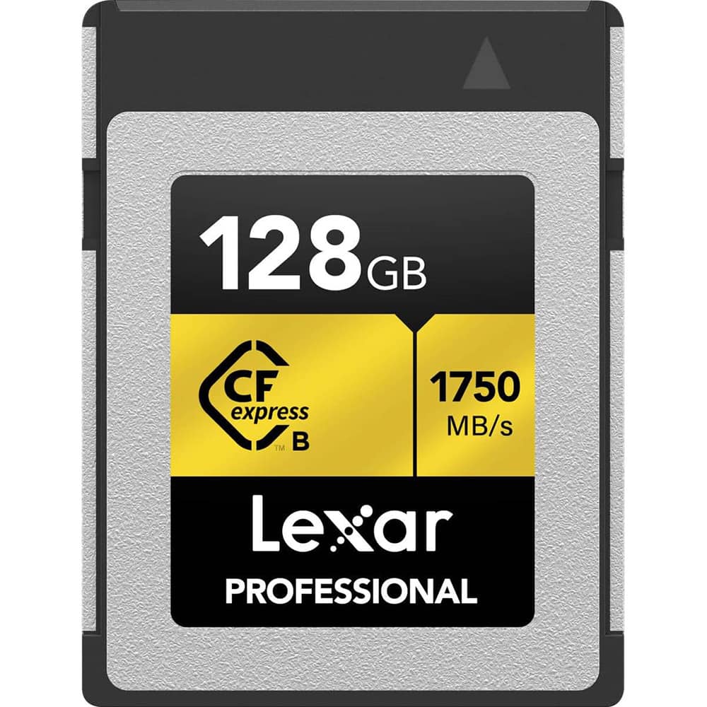 Lexar - 128GB Professional CFexpress Type B Card GOLD Series LCXEXPR128G-RNENG