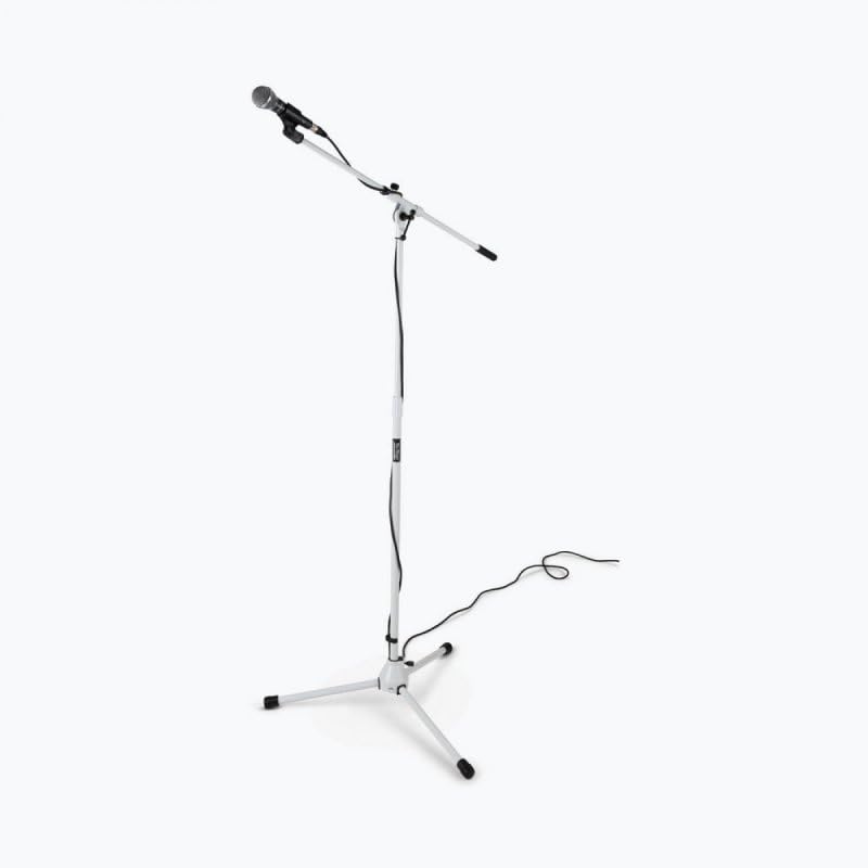 Alt View 6. On Stage Stands - On-Stage MS7801W Telescoping Microphone Boom Stand, White - Black.