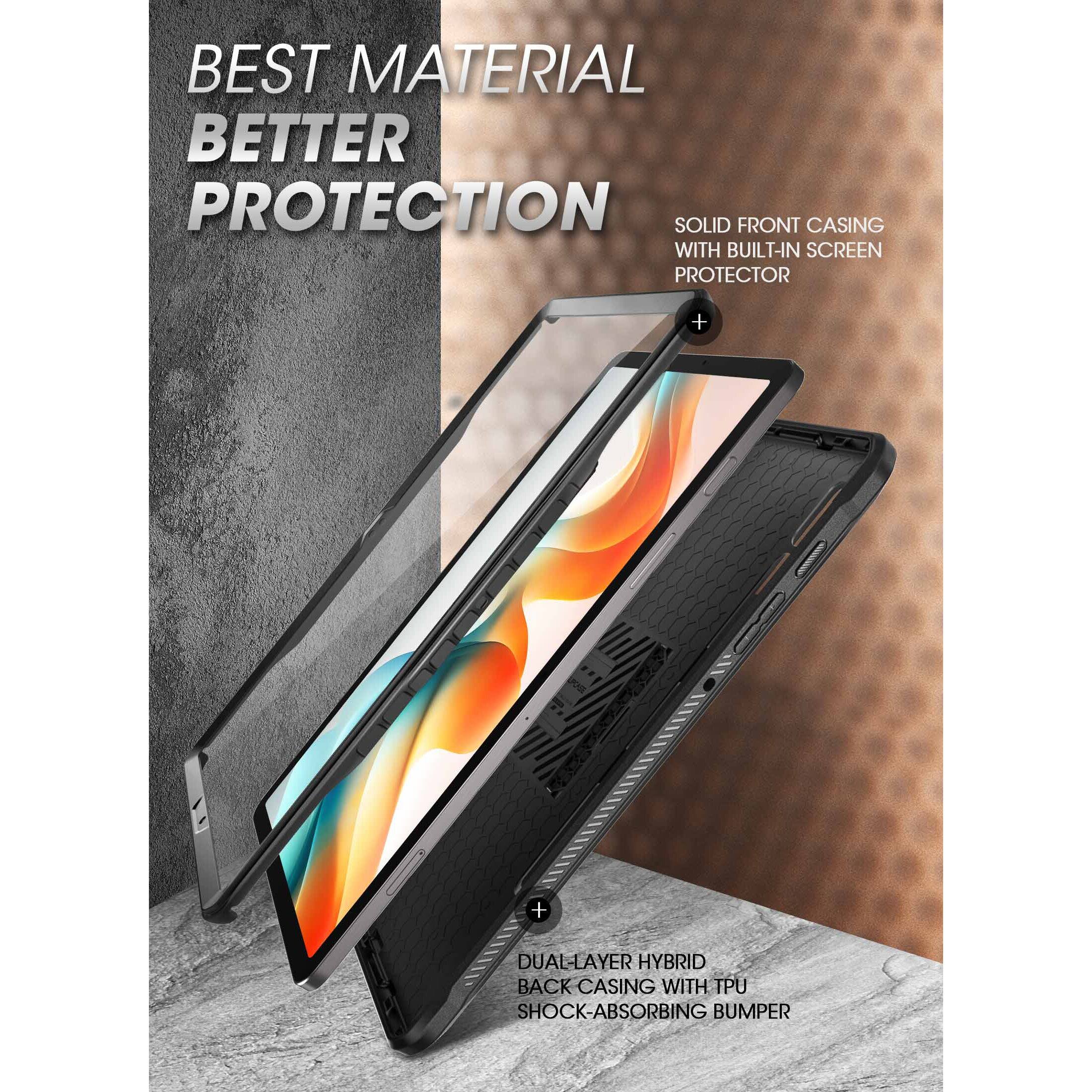 BEST MATERIAL  
BETTER PROTECTION  

SOLID FRONT CASING WITH BUILT-IN SCREEN PROTECTOR  

DUAL-LAYER HYBRID BACK CASING WITH TPU SHOCK-ABSORBING BUMPER