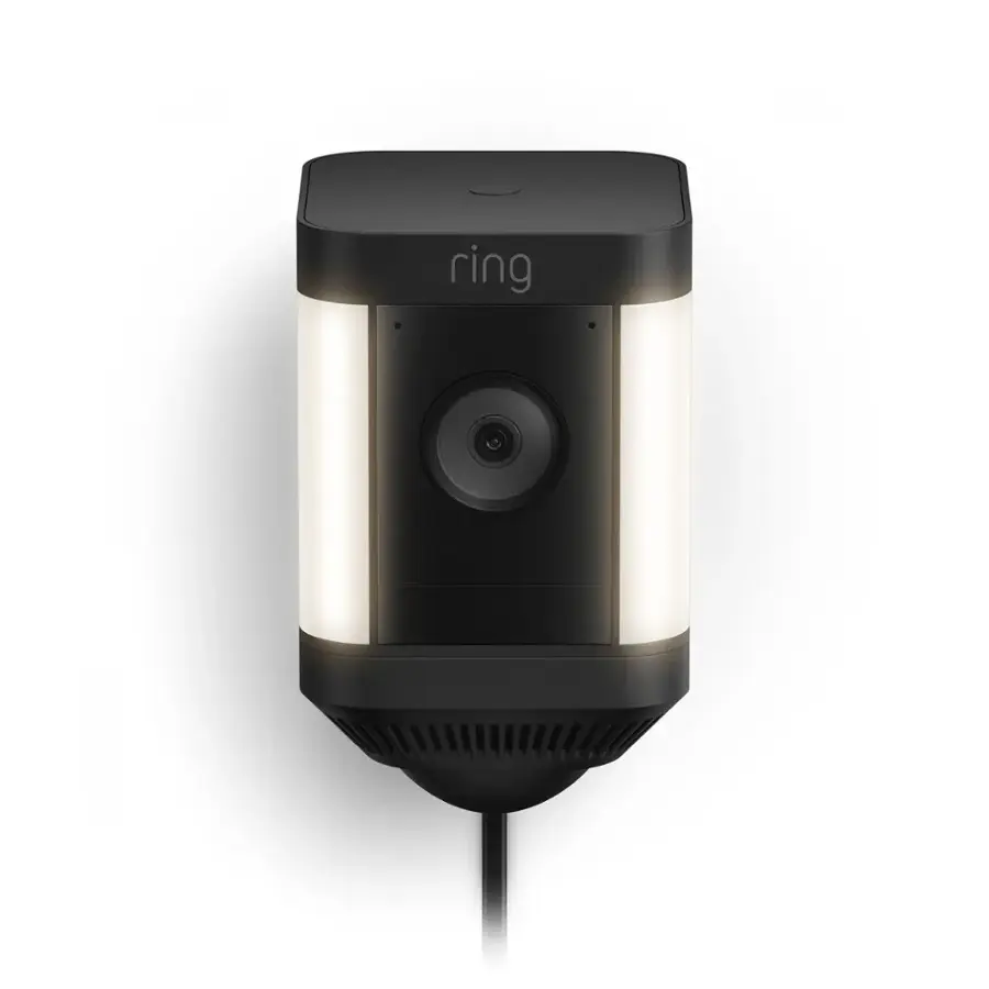 Alt View 15. Ring - Spotlight Cam Plus Outdoor/Indoor 1080p Plug-In Surveillance Camera - Black.