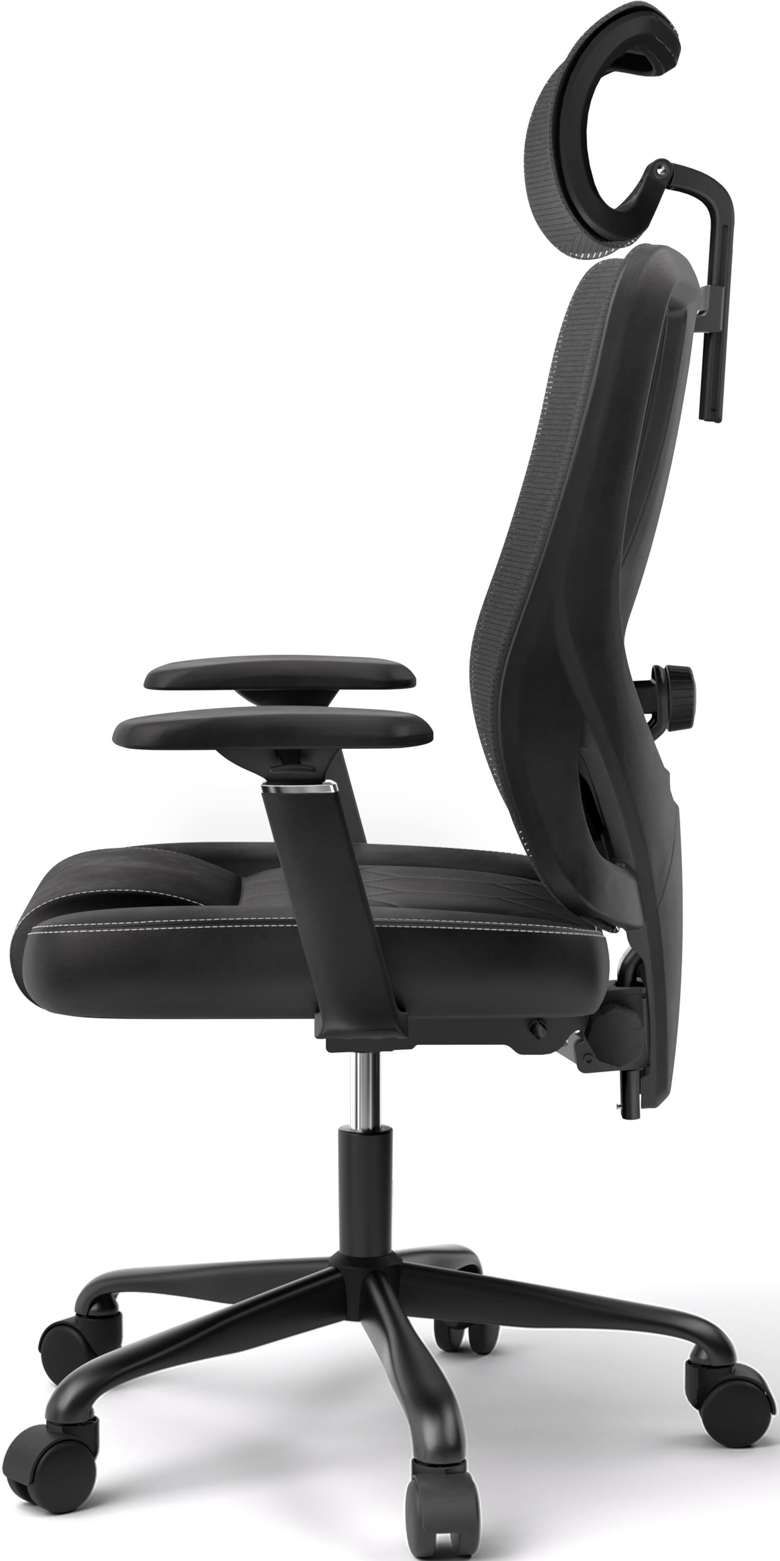 Back. ACGAM - Ergonomic Mesh Office Chair, High Back Gaming Chair w/ Lumbar Support, 1D Adjustable Armrest, Height & Tilt, Metal Base - Black.