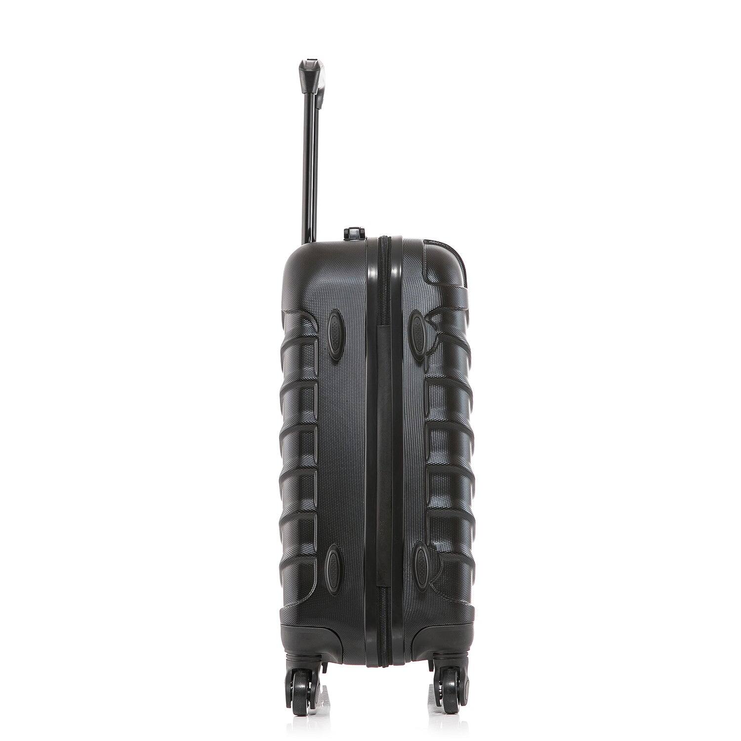 Alt View 3. InUSA - Endurance Lightweight Hardside Spinner Luggage 20" Carry-On - Black.