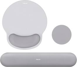 mosiso - Mouse Pad with Wrist Rest Support, 3-in-1 Gel Memory Foam Ergonomic Mouse Pad Set Non-Slip Base for Home/Office/Game - Gray