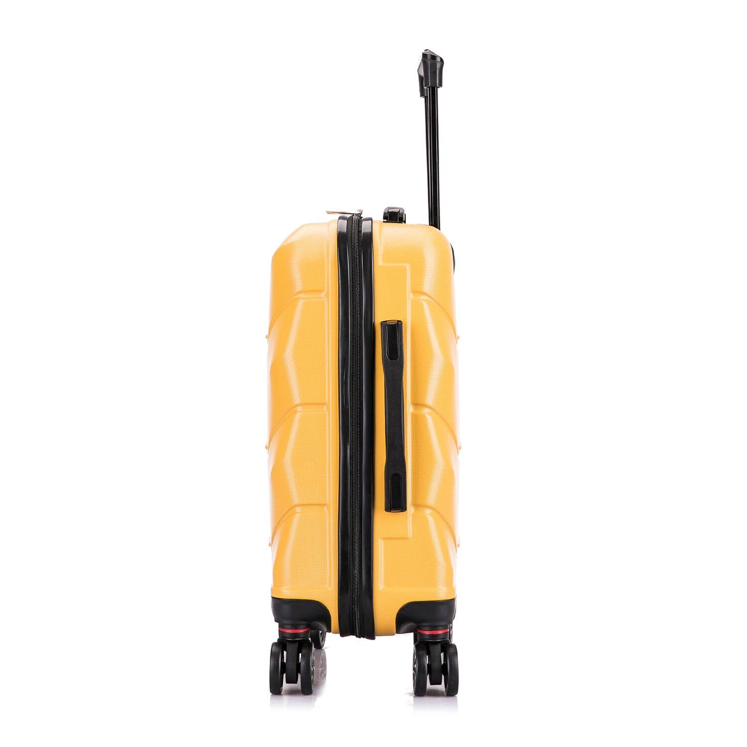 Alt View 1. DUKAP - Zonix Lightweight Hardside Spinner Luggage 20" carry-on - MUSTARD.