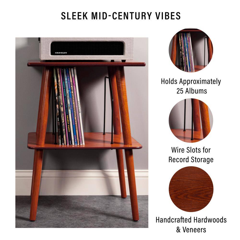 SLEEK MID-CENTURY VIBES

Holds Approximately 25 Albums

Wire Slots for Record Storage

Handcrafted Hardwoods & Veneers