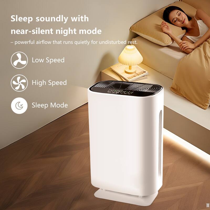Sleep soundly with near-silent night mode  
- powerful airflow that runs quietly for undisturbed rest.

- Low Speed
- High Speed
- Sleep Mode