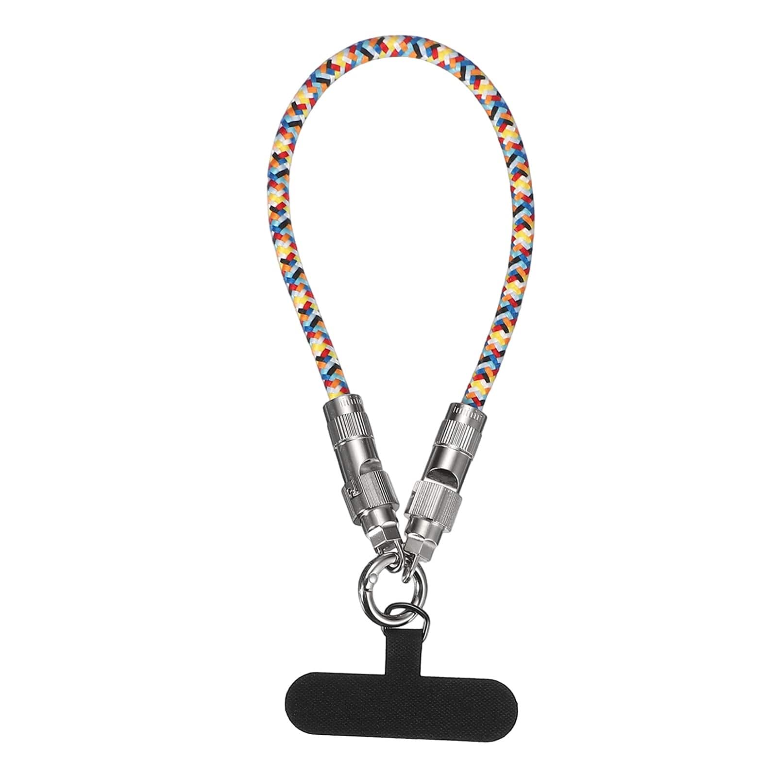 Unique Bargains - 12" 2-in-1 Data Transfer Cord Phone Crossbody Wrist Strap with USB-C to USB-C Fast Charging Cable - Colorful