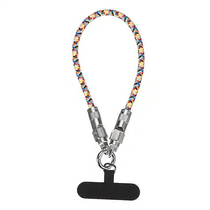 Front. Unique Bargains - 12" 2-in-1 Data Transfer Cord Phone Crossbody Wrist Strap with USB-C to USB-C Fast Charging Cable - Colorful.