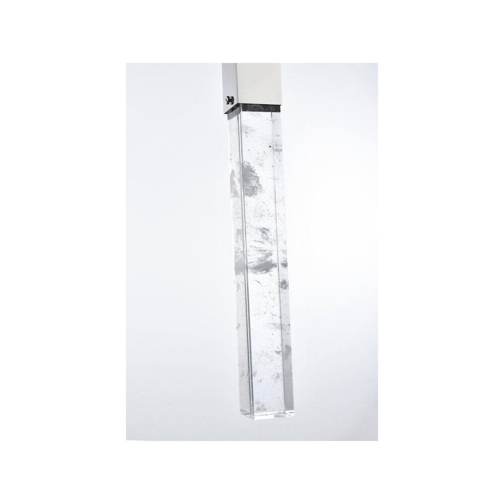 Alt View 3. Elegant Lighting - Aurora 5 inch Pendant in Chrome - Chrome And Clear.