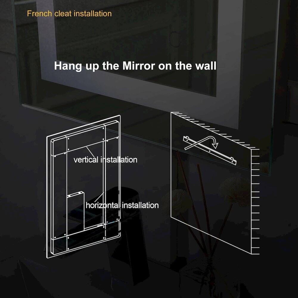 French cleat installation

Hang up the Mirror on the wall

vertical installation

horizontal installation