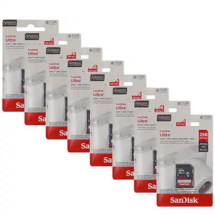 SanDisk Ultra SDXC UHS-I Card 64GB/Go*
SanDisk Ultra SDXC UHS-I Card 64GB/Go*
SanDisk Ultra SDXC UHS-I Card 64GB/Go*
SanDisk Ultra SDXC UHS-I Card 256GB/Go*
- Prisez de plus belles photos et vidéos en Full HD
- Compatible avec SanDisk QuickLock
- 100MB/s
- FULL HD VIDEO